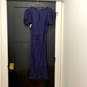 Reformation Marfa Ruffle Trim Midi Dress size 10